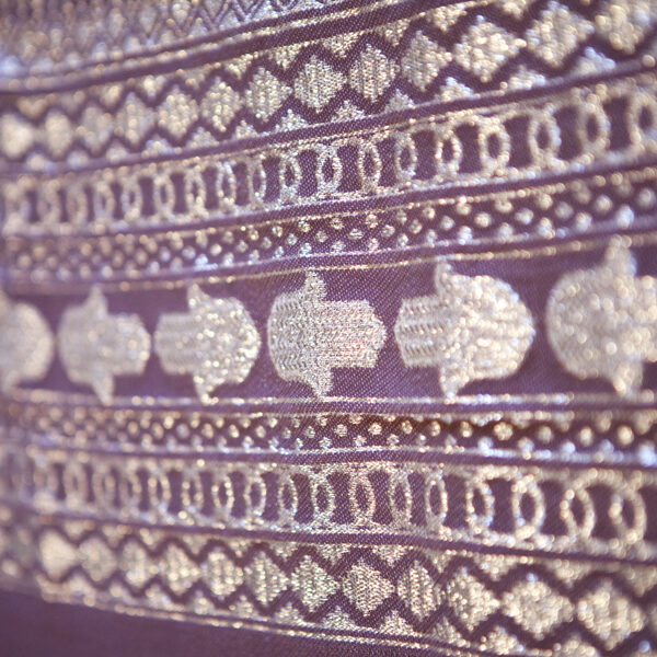 Handmade Burgundy Throw-Silver Hand of Fatima (2.5m x 1.5m)